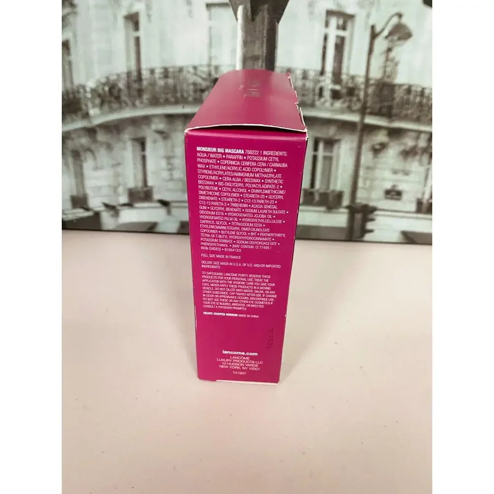 Lancome Monsieur Big Mascara Set Full Mini Mascara Heart Mirror Limited Edition